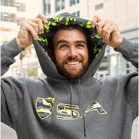 S A Lined Hoodie Sweatshirt for Men and Women - Picture 3 of 6